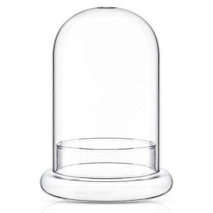 Perthlin 1 Pcs 5.9 x 7.9 Inch Glass Terrarium Clear Terrarium Planter Container Glass Dome Cloche with Airhole and Base for Plant Flower Home Tabletop Display Centerpiece, Plants Not Included