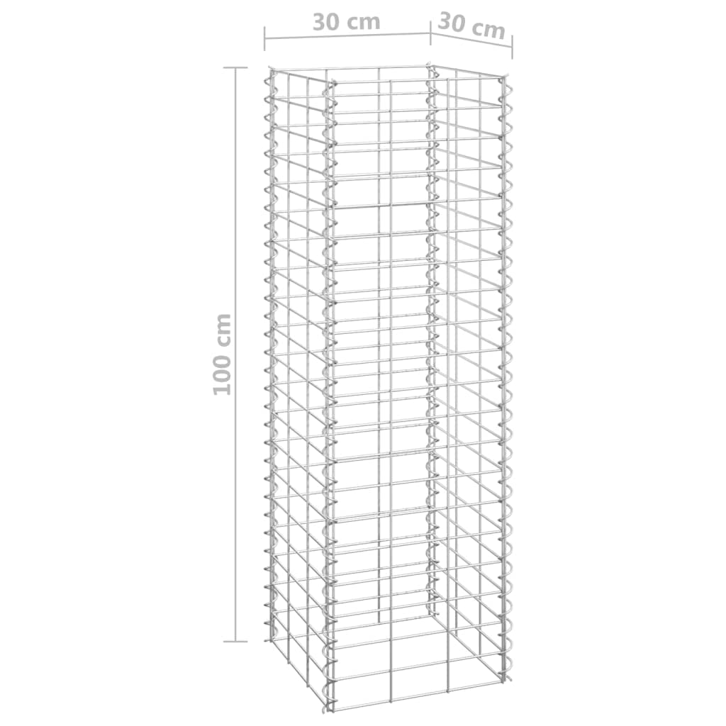 Gabion Raised Bed Silver Iron Medium Durable Gabion Raised Bed, Gardening, Pots & Planters, 151252