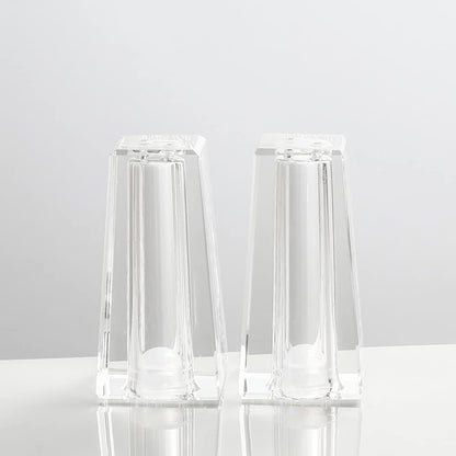 Maxistal Salt and Pepper Shaker Set Spice Dispenser Refillable Design Cut Crystal Seasoning Shaker Kitchen Decor for Cooking Table, RV, Dinner Party, Camping BBQ (Set Of 2)
