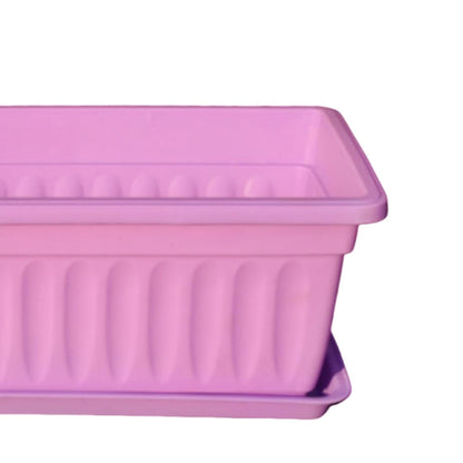 Sdlnklm Rectangular Planter Box for Gardening on Balcony Or Deck, Purple