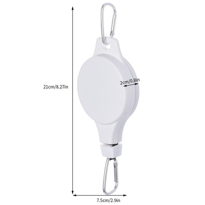 Haakong 6 Pcs Retractable Plant Hanger, Easy Reach Plant Pulley Adjustable Height Wheel for Hanging Plants - Heavy Duty for Garden Baskets Pots & Birds Feeder - White