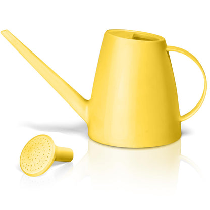TTAOE GN Plastic Watering Can - for Indoor and Outdoor House Plant Garden - with Long Spout - 1/2 Gallon - Yellow