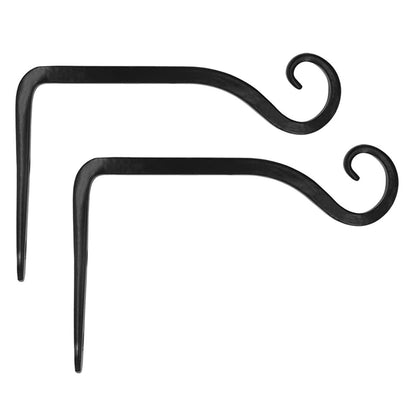 AMPEVEATTK 2 Pieces of Hook Wall Bracket 6 Inches Suitable for Hanging Flower Pots, Lanterns and Bird Feeders Wall Lamps Hooks and Rails