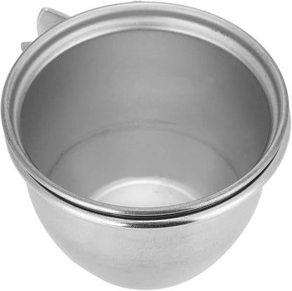 Tyenaza Stainless Steel Parrot Food and Water Coop Cup Bird Feeding Dish Feeder with Clamp Holder