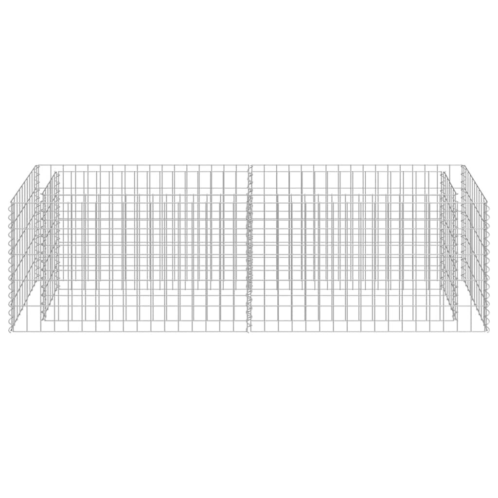 Gabion Raised Bed Silver Galvanized Steel 70.9 x 19.7 x 19.7 in, Gardening, Pots & Planters, 143559