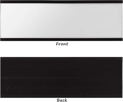 Realth C Channel Magnetic Label Holders 50 Pack 3'' x 6'' with Paper Inserts and Clear Plastic Protectors, Magnetic Data Card Holders File Cabinet Labels for Metal Racks and Shelves