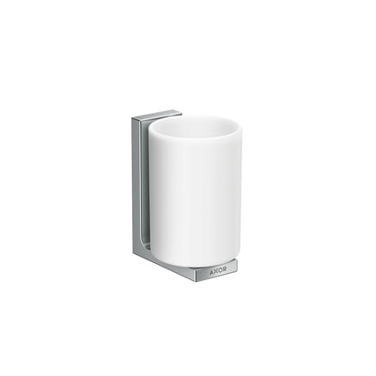AXOR Universal Rectangular Toothbrush Tumbler in Chrome, 42604000