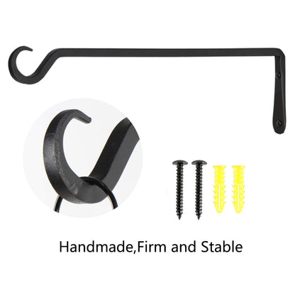 YELOKIE 16inch 2 Pack Plant Hanger, Sturdy Hanging Plant Hangers Outdoor, Bird Feeder Hanger for Bird, Plant Hangers for Planters, Lanterns, Wind Chimes Indoor Outdoor, Upgrade Black