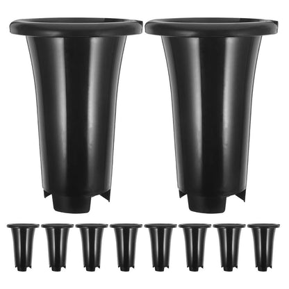 Mipcase 10Pcs Orchid Nursery Pots with Drainage Holes Plastic Plant Nursery Containers 7.67X5.31X5.31In for Indoor Outdoor Succulent Growing and Repotting