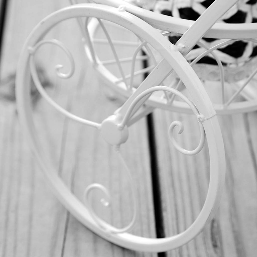 Flower Pot Holder Plant Display Floor Stand Potted Rack Bicycle Storage Shelves Creative Decoration Iron European-Style Standing for Indoor Garden Outdoor