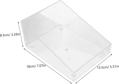 Happyyami Hamster Sand Bathroom Clear Acrylic Sandbox for Small Pets Dust Bath for Chinchilla and Gerbil Transparent Bathing Box for Hamsters and Other Small Animals