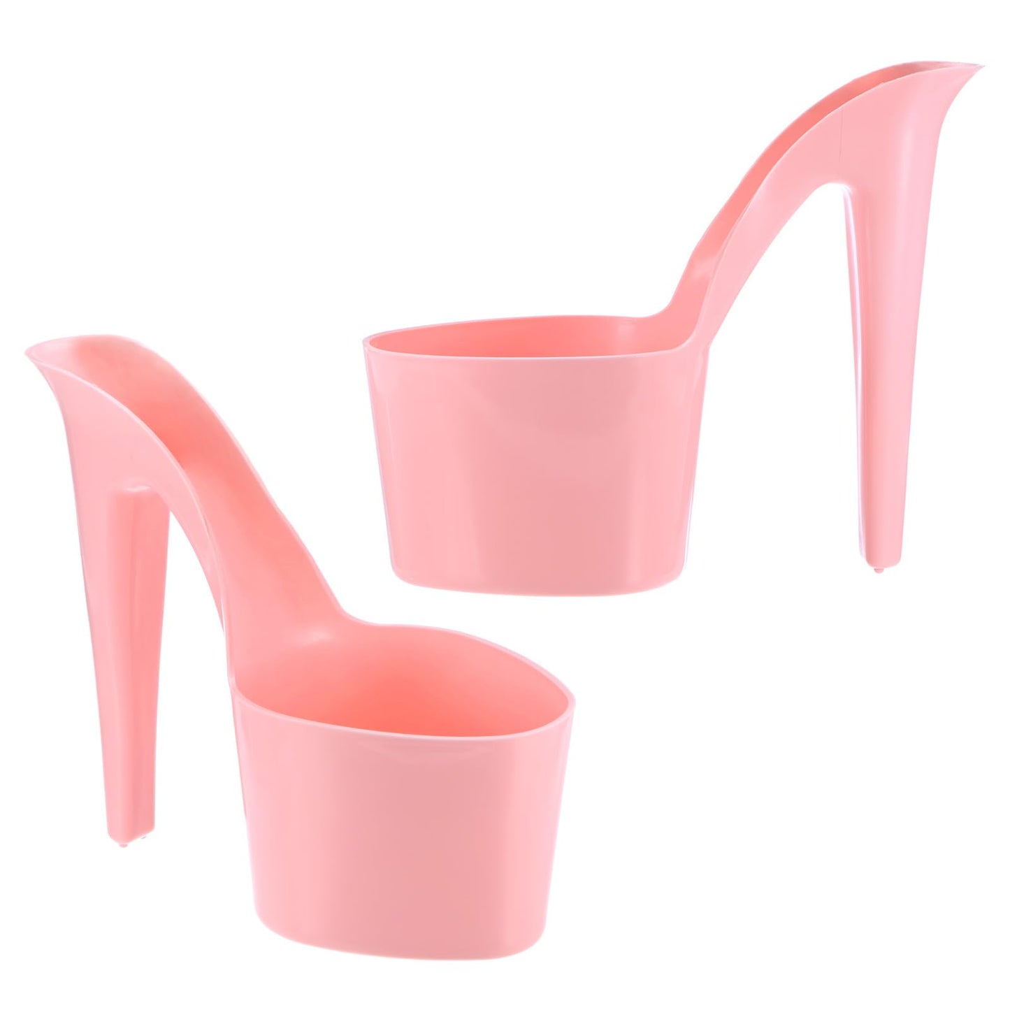 M METERXITY 2-Pack High Heel Shaped Flower Pot, 8.5 Inch High Heel Shaped Home Decor Shoe Vase, Lady Shoe Shape Garden Creative Craft for Indoor/Outdoor Planter [Pink]