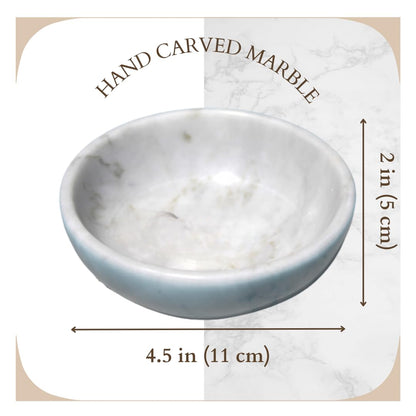 CraftsOfEgypt Jewelry Tray - Real Marble Jewelry Dish - Ring Holder - Decorative Key Bowl - Home Decor Wedding Gift