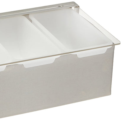 Winco Condiment Holder, 4 Compartment, S/S Base