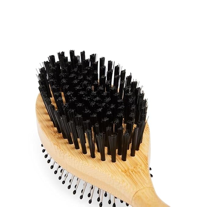 Well & Good by Petco Bamboo Pin and Bristle Dog Brush for All Coats, Large
