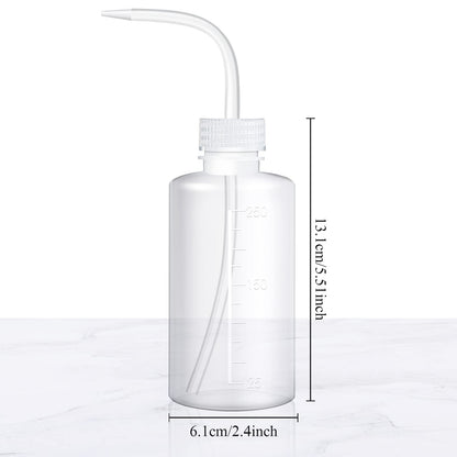 Sawysine 12 Pcs 250ml Plastic Safety Wash Bottles, 8oz, Multipurpose: Watering Plants, Cleaning Tattoo Tools, Labware, Experiments
