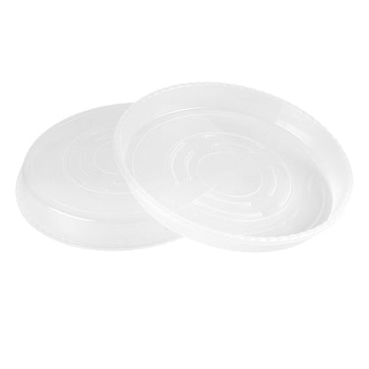 JOIKIT 20 Pack 12 Inch Plant Saucers, Clear Plastic Flower Pot Saucer, Plant Trays Pot Tray for Indoor Outdoor Planters Potted Plants