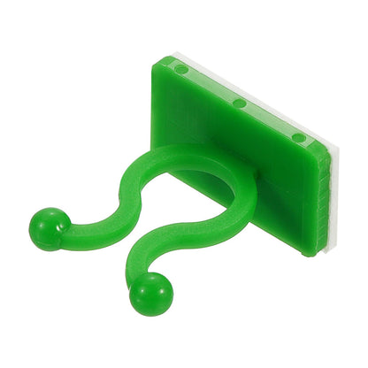 uxcell 100Pcs Plant Climbing Wall Fixture Clips, Plant Fixer Self-Adhesive Hooks Wire Fixing Supporting for Indoor Outdoor Decoration and Cable Wire Fixing (Green, 7.2mm/0.28")
