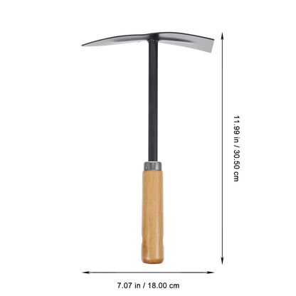 BEBEMOKO 2pcs Small Garden Shovel Hand Trowel for Gardening with Wooden Handle Portable Mini Shovel for Planting and Digging Soil in Garden and Flower Pots