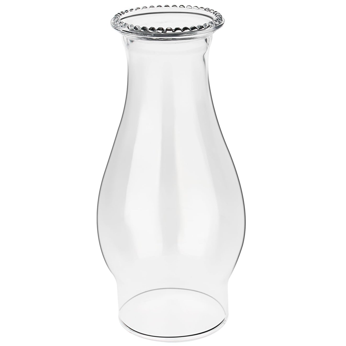Oil Lamp Chimney Replacement – Clear Hurricane Lamp Glass Shade (Wave Style) for Kerosene Lamps – 3 Inch Base（1 Pack）