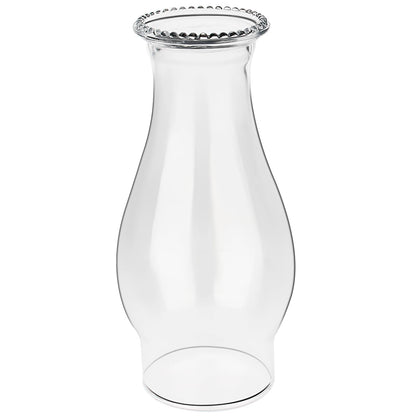 Oil Lamp Chimney Replacement – Clear Hurricane Lamp Glass Shade (Wave Style) for Kerosene Lamps – 3 Inch Base（1 Pack）