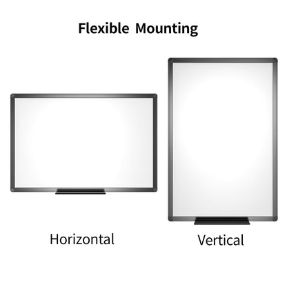 VIZ-PRO Magnetic Whiteboard/Dry Erase Board with Black Aluminium Frame, 18 X 12 Inches, Includes 1 Eraser & 2 Markers & 4 Magnets