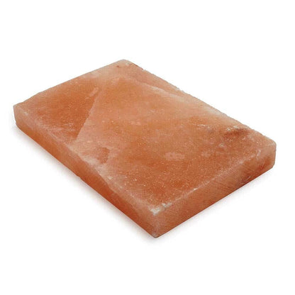 Pride Of India | Pink Salt Crystal Accessories (Pink Salt Crystal Cooking Tray - 8 by 4 inch) | Perfect for Grilling, Searing, Cutting, BBQ, Serving | Carries 84 Traces of Minerals