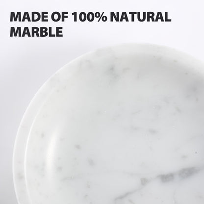 Koville Italian Carrara Marble Incense Holder, Upgraded 6" Incense Holders for Sticks, Sturdy Incense Burner Ash Catcher, Ideal for Meditation, Relaxing, Easy to Clean