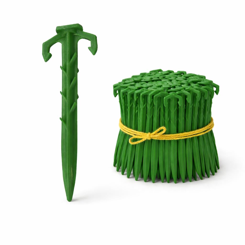50 ct. Contractor Grade 4 Inch Biodegradable Stakes, Sod staples For Securing Weed Fabric, Landscape Fabric, Netting, and Blanket