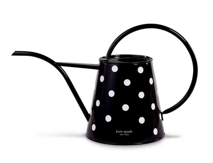 Kate Spade New York 2.5 Liter Indoor Watering Can, Metal Watering Can for House Plants, Cute Gardening Tool for Women, Picture Dot