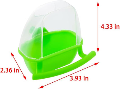 2 Pcs Small Bird Slot Feeder No Mess Cage Hanging Feeder Cup Plastic Food Feeding Box
