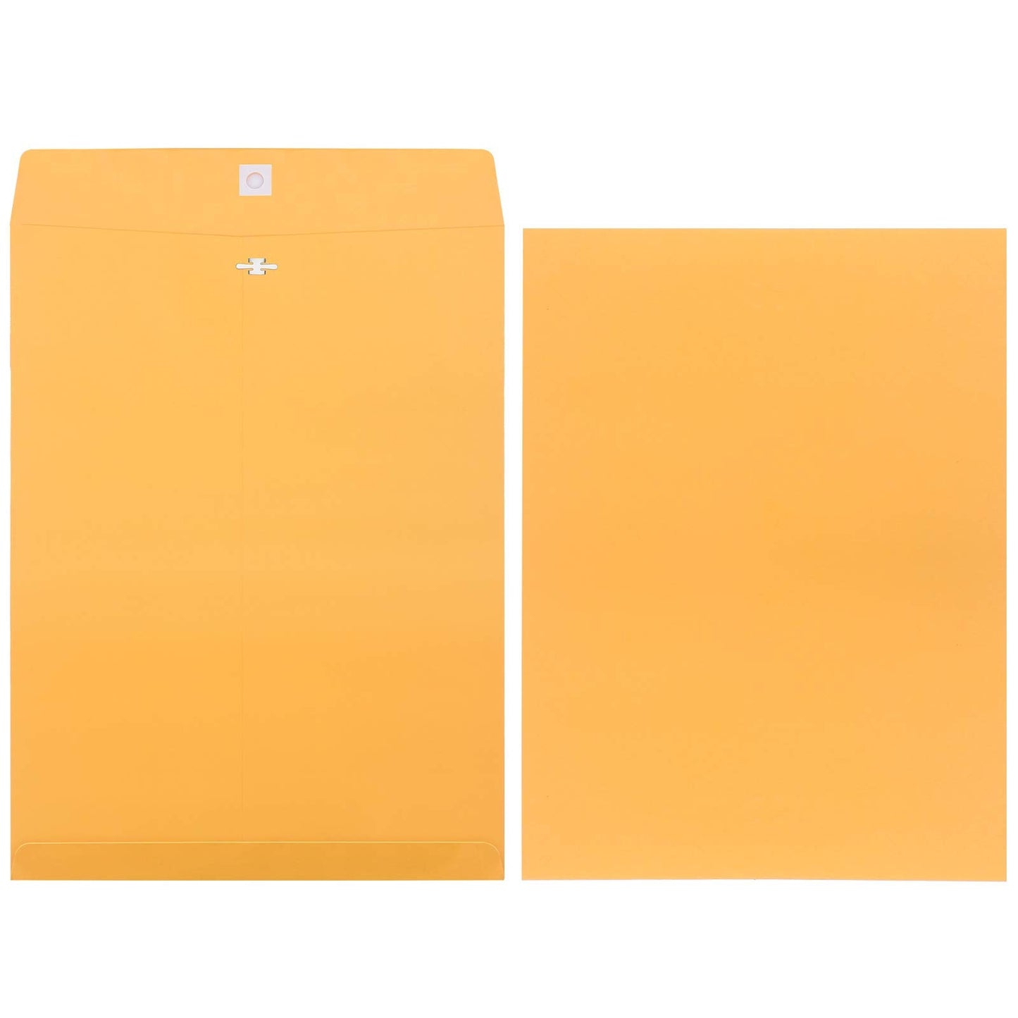 Frienda 4 Sizes Clasp Envelopes Kraft Paper Catalog Clasp Envelope with Closure for Filing, Storing or Mailing Documents, 50 Pieces(6 x 9 In, 9 x 12 In, 10 x 13 In, 12 x 15.5 In,Yellow)