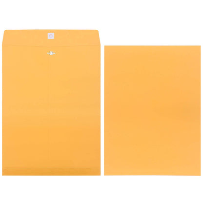 Frienda 4 Sizes Clasp Envelopes Kraft Paper Catalog Clasp Envelope with Closure for Filing, Storing or Mailing Documents, 50 Pieces(6 x 9 In, 9 x 12 In, 10 x 13 In, 12 x 15.5 In,Yellow)