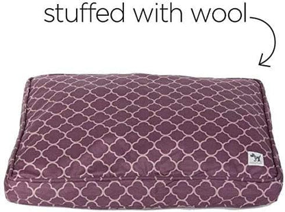 Molly Mutt Sheepy Wool-Filled Crate Pad, GOTS-Certified 100% Organic Cotton Canvas Cover with Soft 100% Natural Wool Insert, Ideal for Dog Bed or Kennel, Royals, 54" x 37" x 2.5"
