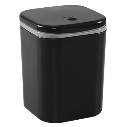 Julyeen 0.5 Gallon Mini Trash Can with Lid, Small Garbage Container Bin for Desktop, Tabletop, Coffee Table or Countertop (Black)
