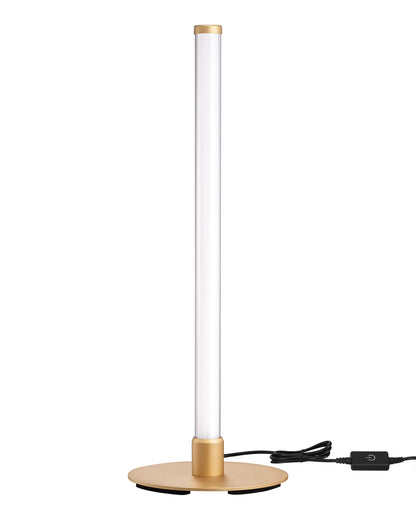 EDISHINE Modern Table Lamp, LED Slim Bedside Lamp with 360° Illumination, Stepless Dimming & 3 Color Temperature, Nightstand Lamp for Bedroom, Living Room, Gold