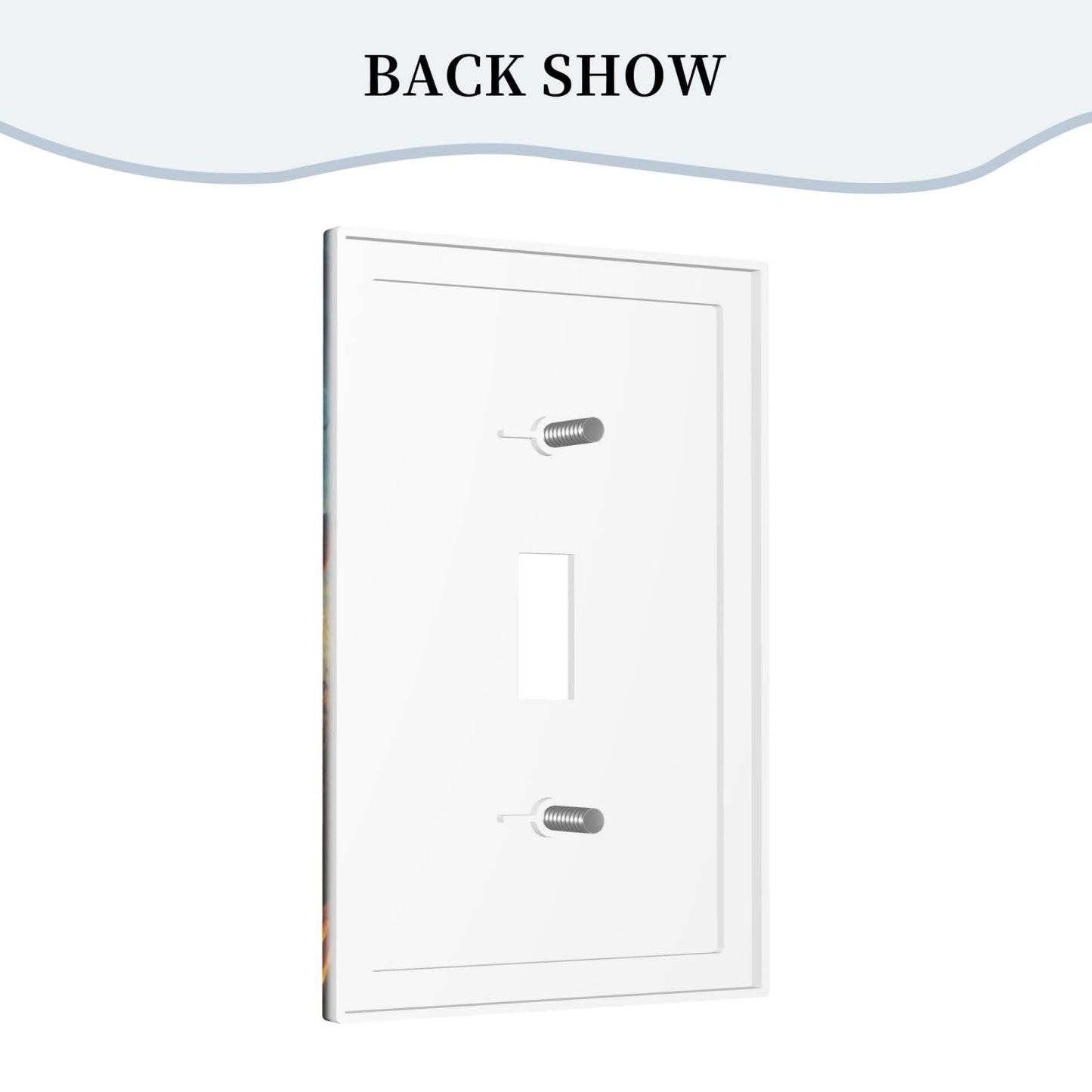 Decorative Art Light Switch Covers Halloween Sky Single Toggle Wall Plate Decorative Switchcover Electrical Switchplate for Home Decor