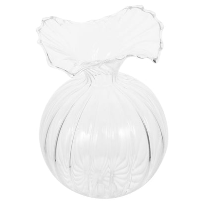 Garneck Clear Glass Hydroponic Vase for Desktop with Stable Design Creative Shape Decorative Terrarium Container for Plants Suitable for Home Office Balcony