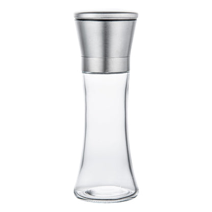 Restaurantware Vetri 6.3 Ounce Kitchen Salt And Pepper Shaker 1 Table Salt Shaker With Lid - Clear Finish Glass Pepper Shaker Refillable Diswashable