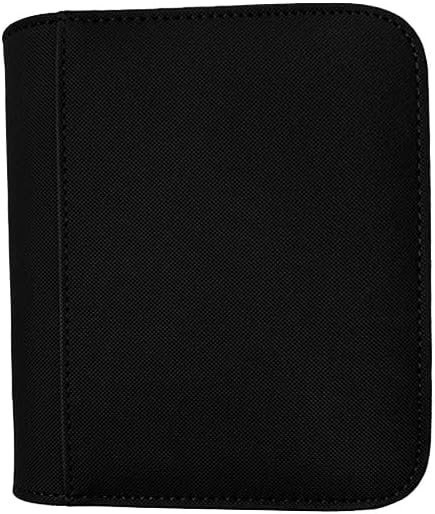 Ringless Card Binder for Trading Cards - 40 Pocket Side-Loading Card Album with 20 Sleeves, Lightweight Zipper Storage Folders for TCG, MTG, Sports Cards (Baseball, Football) (Black)