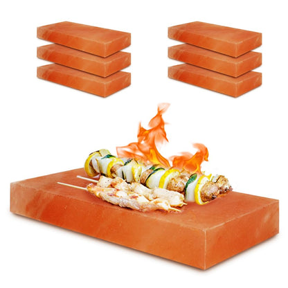 ZK Himalayan Thinest Salt Tiles 8”x4”x0.75” Pack of 10 for Sauna and Spa- Pink Salt Bricks for Salt Wall, Salt Blocks of 1.95 lbs for Home Dye Decor & Improvement Projects