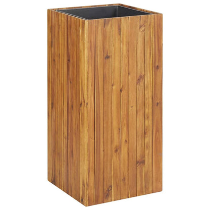 YuuSsea Brown Raised Garden Planter Box: Large, Sturdy Acacia Wood Outdoor Flower and Herb Planters for Balcony - Square