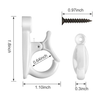 GEZIDEA Light Hanger Hooks,String Light Hooks,Screw-in Hooks for Hanging String Lights and Wire,Plants,Wind Chimes,Plastic,White,20 Pack