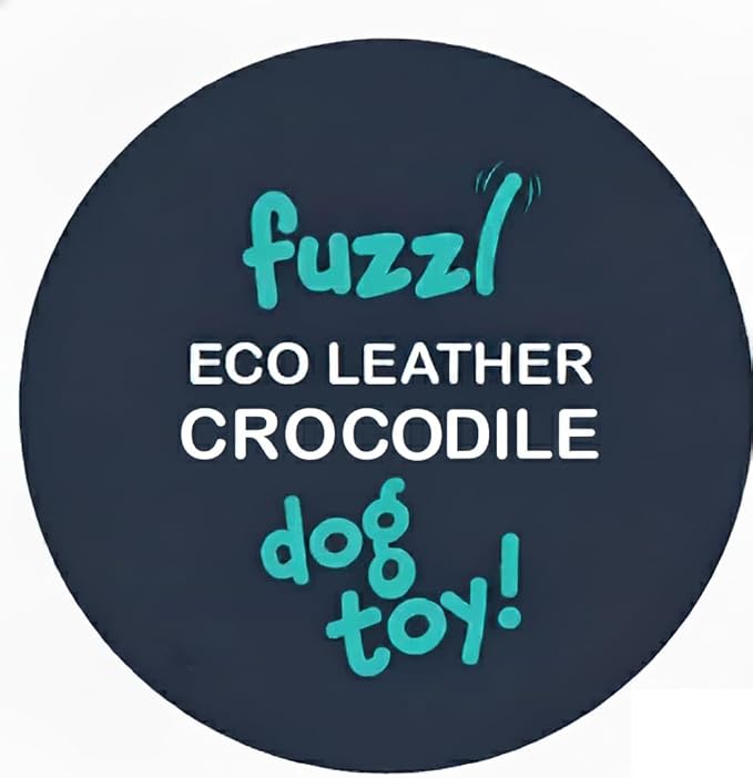Fuzzl Eco Leather Crocodile Toy Natural and Tough Dog Toys - Long Lasting Chew Toys for Aggressive Chewers - Strong Dog Toy for Dogs and Puppy