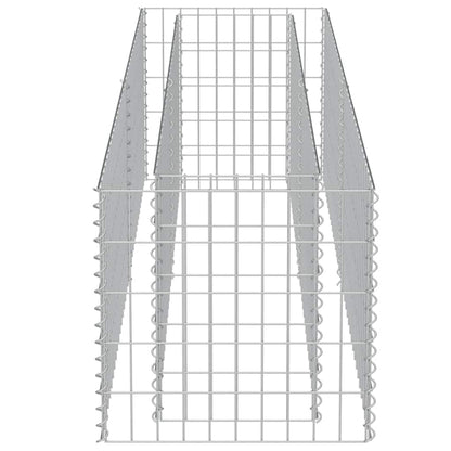 Gabion Raised Bed Silver Galvanized Steel 70.9 x 19.7 x 19.7 in, Gardening, Pots & Planters, 143559
