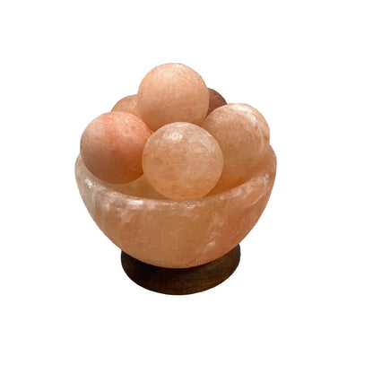 HAMMERSTONE Himalayan Bowl Salt Lamp with Wooden Base Case Pack 4