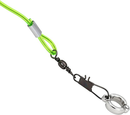 Parrot Flying Leash, 16.4 ft Training Rope with 3 Size Bird Foot Ring, Anti-Bite Elastic String for Cockatiels, Birds, Pigeon (Green)