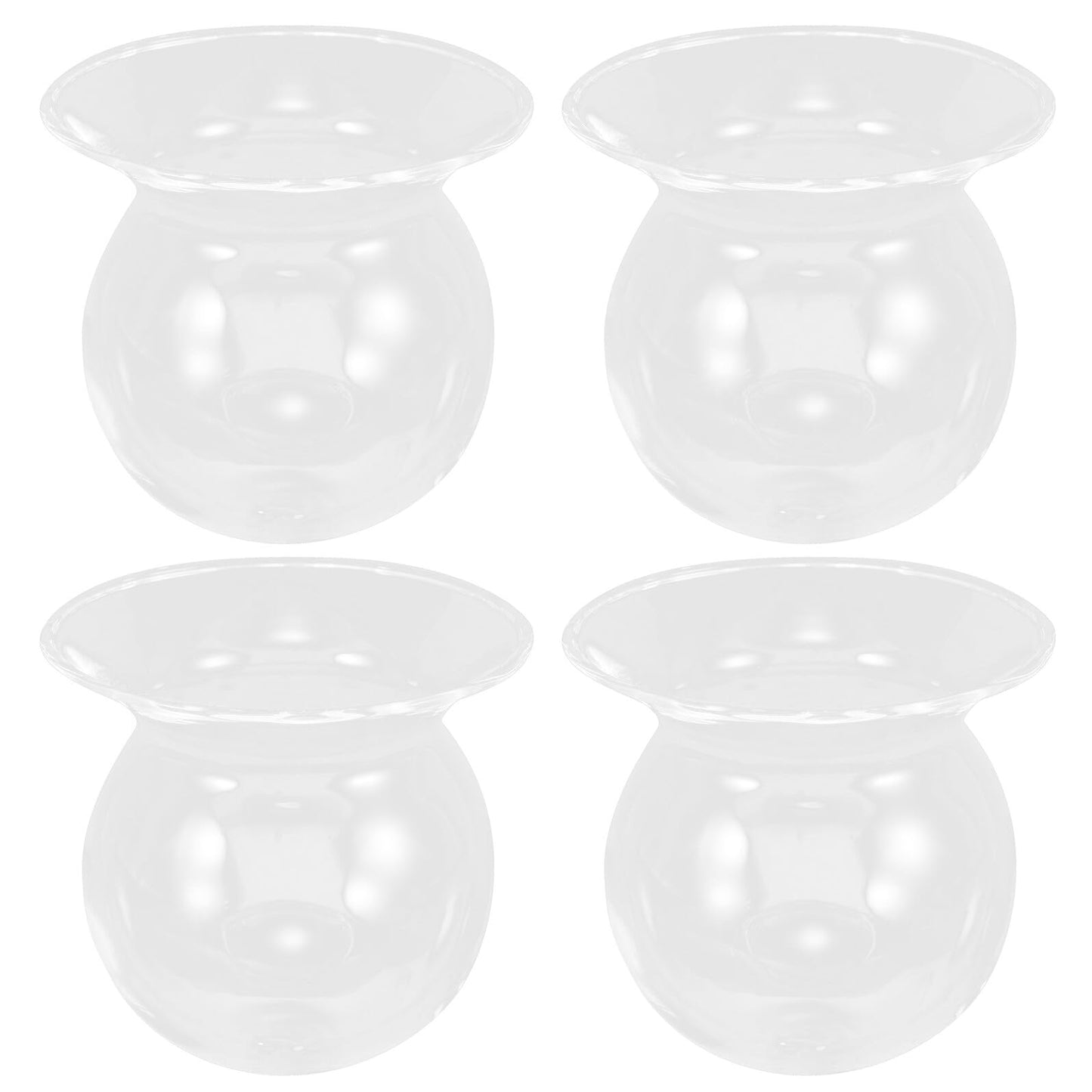 Angoily 4pcs Glass Flower Vase Set Globe Shape Glass Planter for Plants Hydroponic Propagation Terrarium Indoor Home Décor