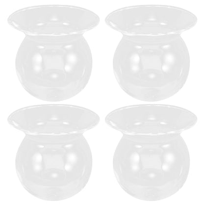 Angoily 4pcs Glass Flower Vase Set Globe Shape Glass Planter for Plants Hydroponic Propagation Terrarium Indoor Home Décor