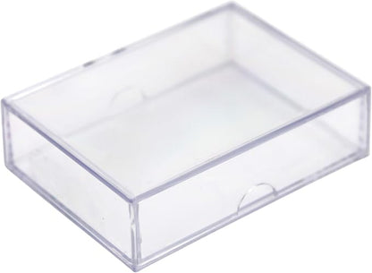 Gary Plastic Packaging 10-Pack Clear Acrylic Card Storage Boxes with Lids – Holds 52 Playing Cards or 50 Standard Trading Cards Each, Stackable Organizer for Sports & TCG Cards (Unsleeved)